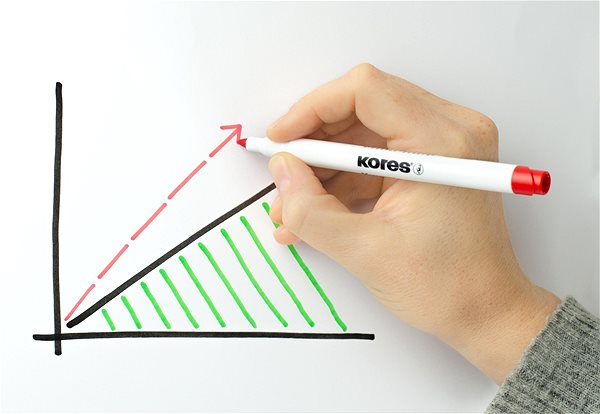 Marker KORES K-MARKER for whiteboards, thin - set of 4 colours Lifestyle