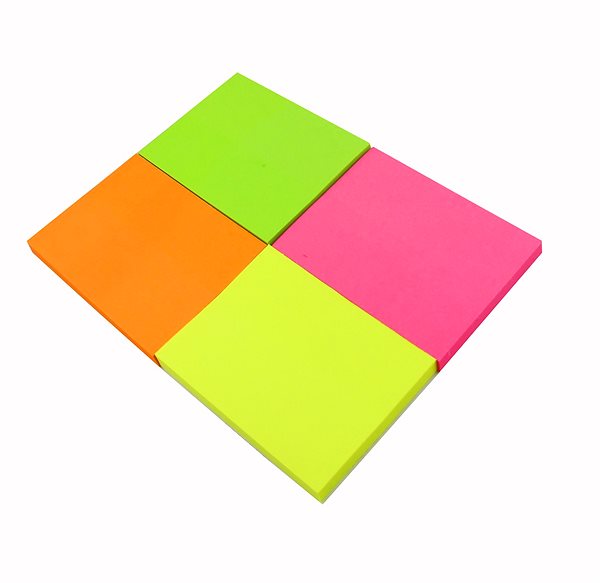 Notepad KORES Multicolour 40 x 50 mm, 4 x 50 sheets, neon mix .