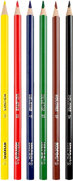 Coloured Pencils KORES KOLORES 6 colours ...
