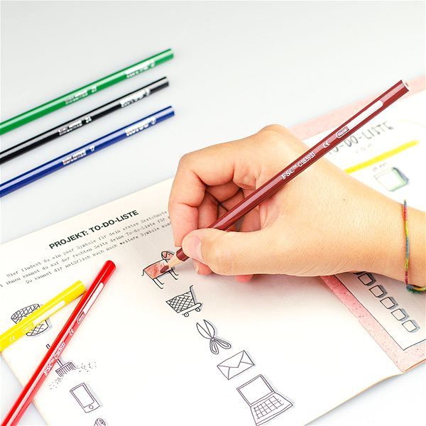 Coloured Pencils KORES KOLORES 6 colours ...