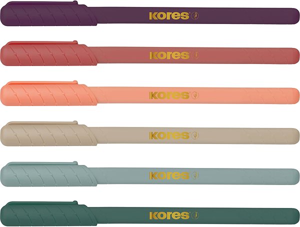 Guľôčkové pero KORES K0 Pen Vintage Style, M-1 mm, mix farieb – balenie 6 ks ...
