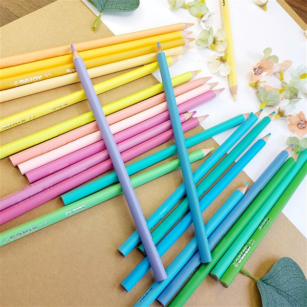 Coloured Pencils KORES Kolores Pastel LOLLIPOPZ, 24 colours ...