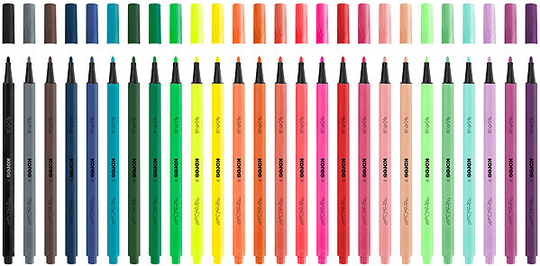 KORES K-Beats Marker, medium point - Set mit 26 Farben .