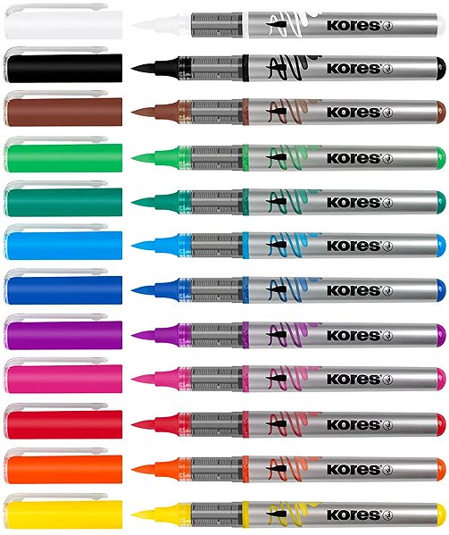 Markers KORES Kreative Marker Selection, acrylic, 12 colours .