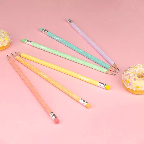 Bleistift KORES Grafitos Style Pastel, HB, dreieckig – Packung mit 30 Stück ...
