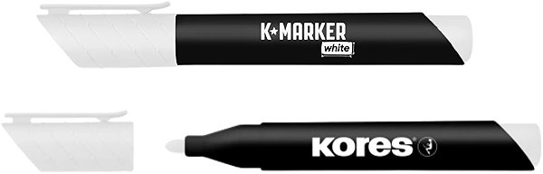 Marker KORES K-Marker White, Round Tip, White - Pack of 12 ...