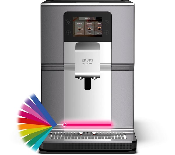 Automatic Coffee Machine KRUPS EA875E10 Intuition Preference+ Chrome With Milk Container Features/technology