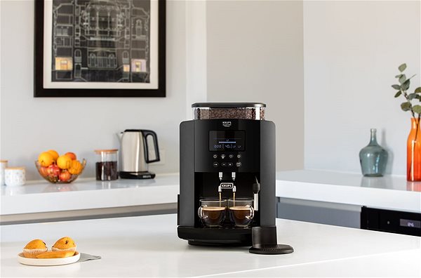 Automatic Coffee Machine KRUPS EA819N10 Essential Black Lifestyle