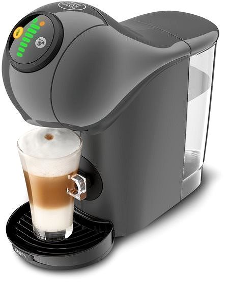 Kapsel-Kaffeemaschine KRUPS KP240B10 Nescafé Dolce Gusto Genio S Grau Seitlicher Anblick