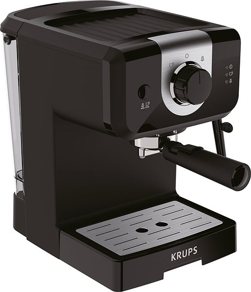 Siebträgermaschine KRUPS XP320830 Opio Espresso Seitlicher Anblick
