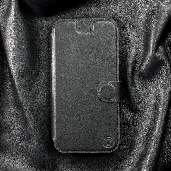 Puzdro na mobil Kožené Mobiwear flip na Apple iPhone 15 - Čierne - L_BLS ...
