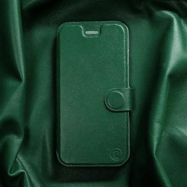 Puzdro na mobil Kožené Mobiwear flip na Apple iPhone 15 - Zelené - L_GRS ...