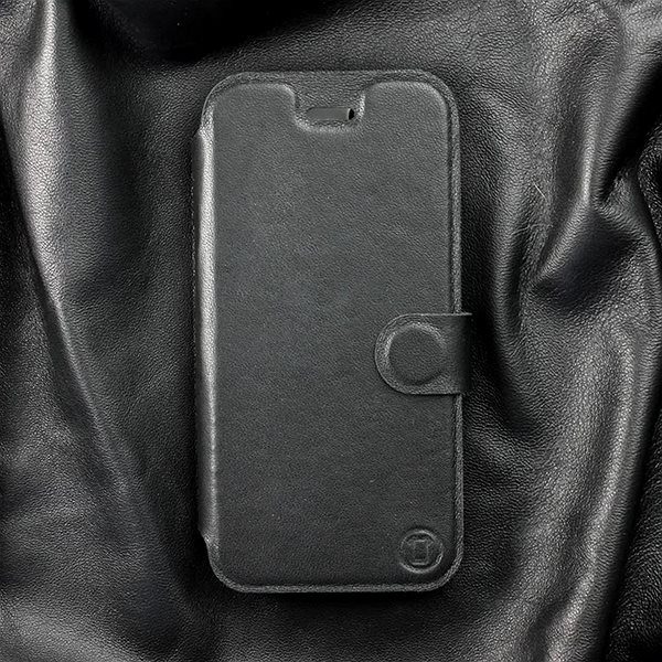 Puzdro na mobil Kožené Mobiwear flip na Apple iPhone 15 Plus - Čierne - L_BLS ...