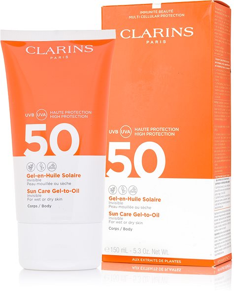 Napozókrém CLARINS Sun Care Gel-To-Oil SPF50 150 ml ...