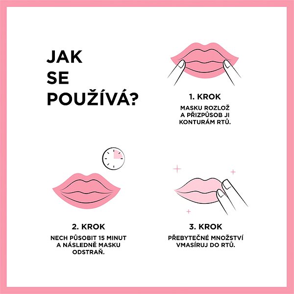Pleťová maska GARNIER Lips Replumping Tissue Mask with cherry and panthenol 5 g ...