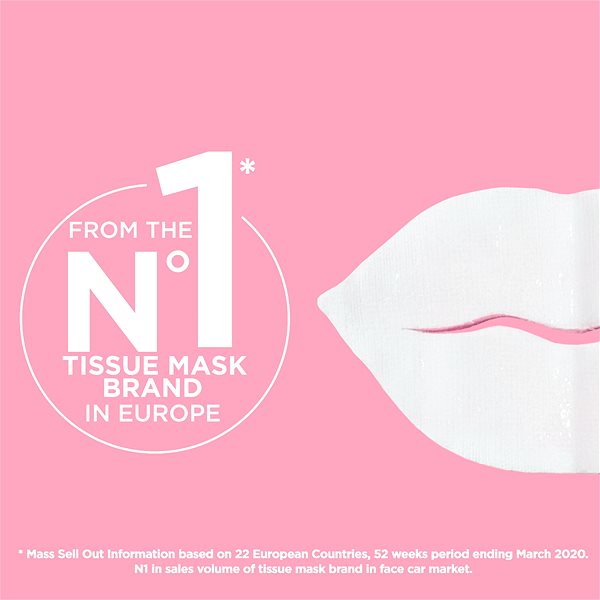 Pleťová maska GARNIER Lips Replumping Tissue Mask with cherry and panthenol 5 g ...