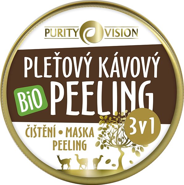 Pleťový peeling PURITY VISION Bio Kávový pleťový peeling 3 v 1 70 ml ...