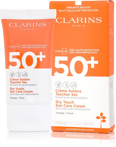 Napozókrém CLARINS Dry Touch Sun Care Cream SPF50+ 50 ml ...