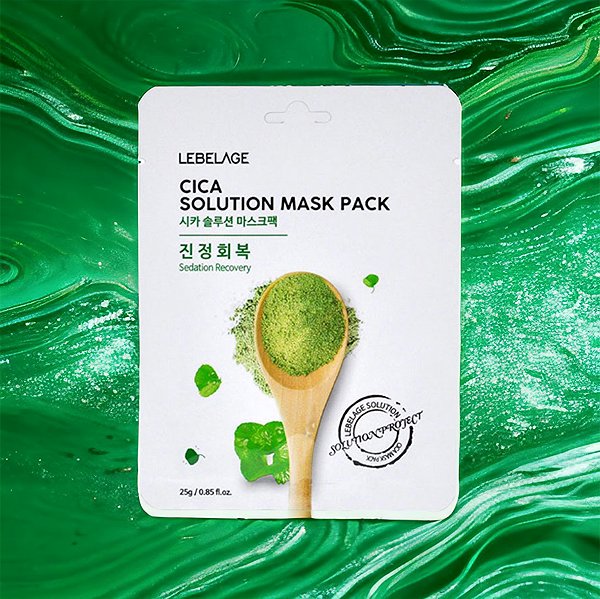 Pleťová maska LEBELAGE Cica Solution Mask Pack 25 g.