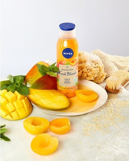 Sprchový gél NIVEA Fresh Blends Apricot, Mango, Rice Milk 300 ml ...