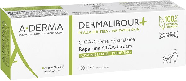 Testápoló krém A-DERMA DERMALIBOUR+ Reparáló CICA-krém irritált bőrre 100 ml ...