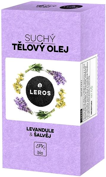 Masážny olej LEROS Telový suchý olej Levanduľa & šalvia 100 ml ...