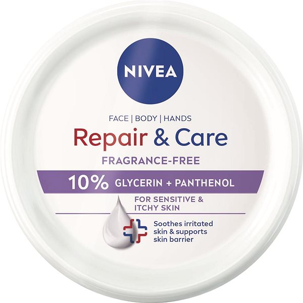Testápoló krém NIVEA Repair and Care cream fragnance free 400ml ...