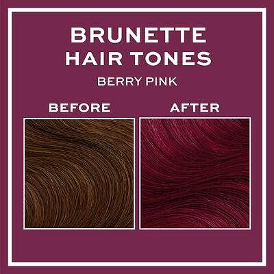 Hair Dye REVOLUTION HAIRCARE Tones for Brunettes, Berry Pink, 150ml Features/technology