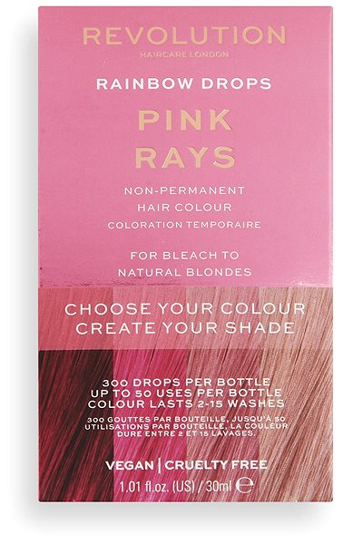 Farba na vlasy REVOLUTION HAIRCARE Rainbow Drops Pink Rays 30 ml Screen