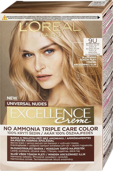 L'Oréal Paris Excellence Nudes 9U Very Light Blonde Hair Dye Side view