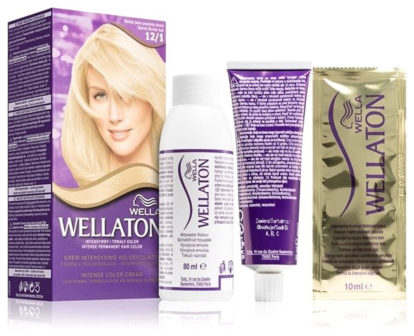 Hair Dye WELLA WELLATON Colour 12/1 LIGHT ASH BLOND 110ml Package content