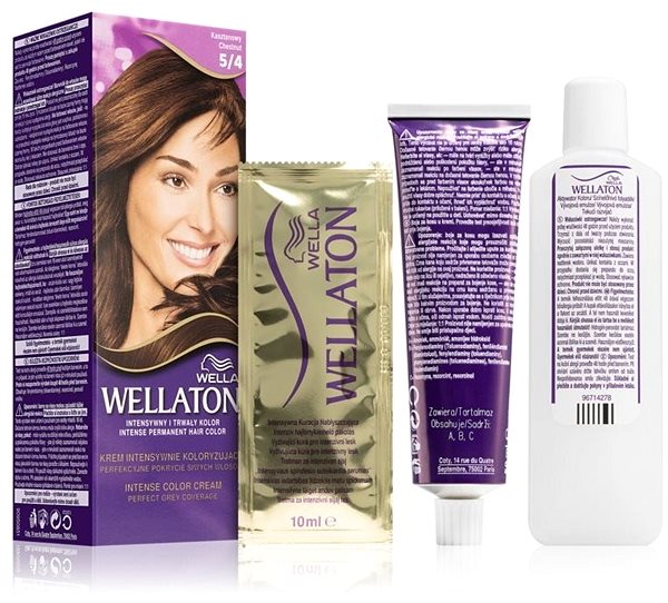 Hair Dye WELLA WELLATON Colour 5/4 CASTAN 110ml Package content