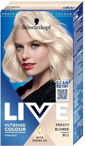 Farba na vlasy SCHWARZKOPF LIVE Intense Colour B11 Mrazivá blond 60 ml Bočný pohľad