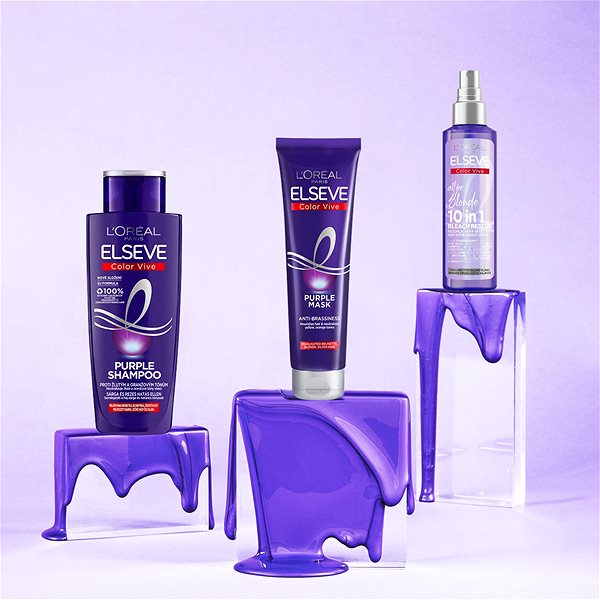 Sprej na vlasy ĽORÉAL PARIS Elseve Color Vive Purple All For Blonde 10 in 1 sprej 150 ml ...