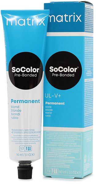 Hajfesték MATRIX Socolor Pre-Bonded Permanent Blond UL-V+ 90 ml ...