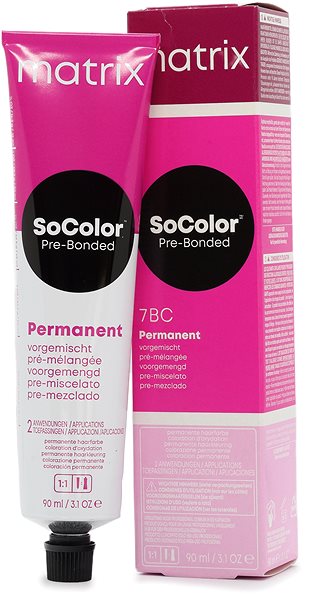 Farba na vlasy MATRIX Socolor Pre-Bonded Permanent 7BC 90 ml ...