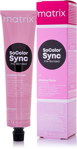 Farba na vlasy MATRIX Socolor Sync Pre-Bonded Alkaline Toner 1A 90 ml ...
