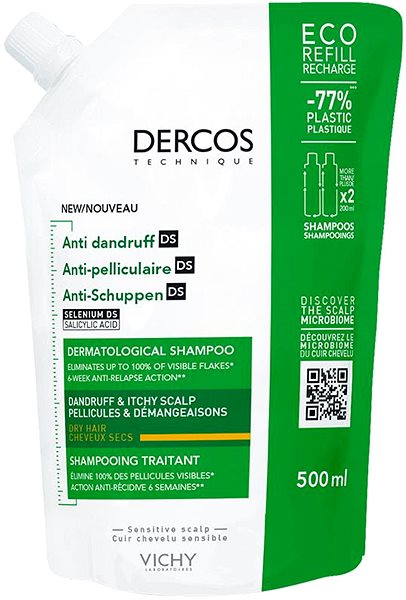 Šampón VICHY Dercos Proti lupinám na suché vlasy – náplň 500 ml ...