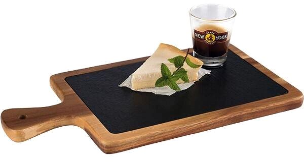 Serving board APS Serving board 33 × 20 cm, wood/slate .