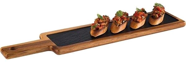 Serving board APS Serving board 43 × 12 cm, wood/slate .