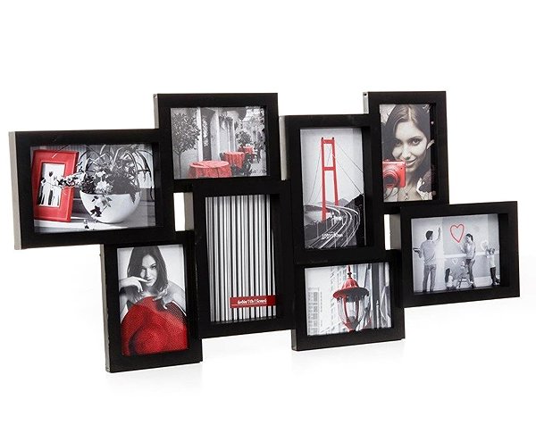 Photo Frame ATMOSPHERA Photo frame for 8 photos, black ...