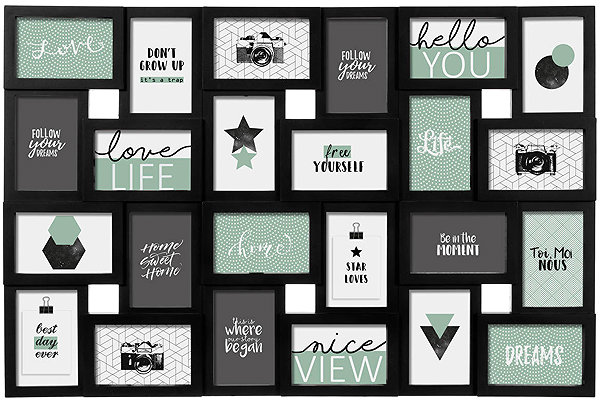 Photo Frame ATMOSPHERA Photo frame for 24 photos, black ...