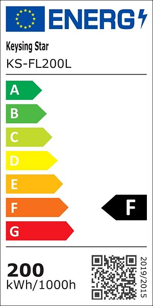 LED Reflector Keysing Star LENNART, 200W Energy label