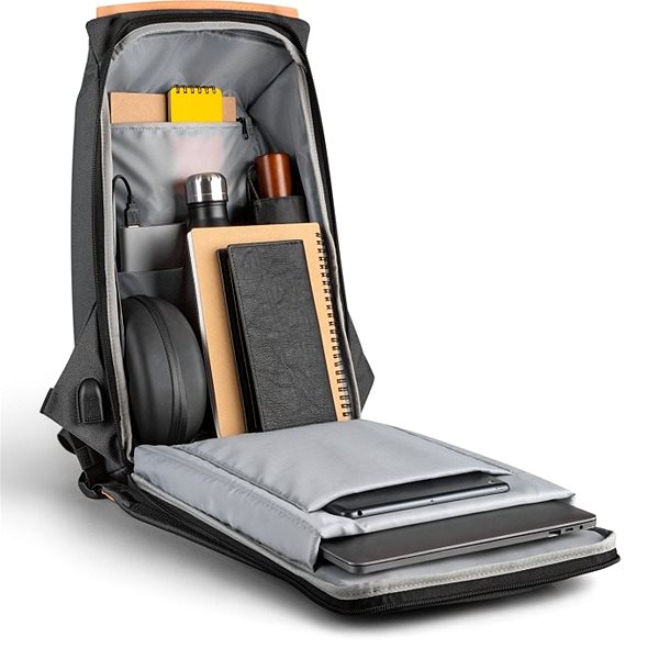 Laptop-Rucksack Kingsons Anti-theft Backpack Light Grey 15,6
