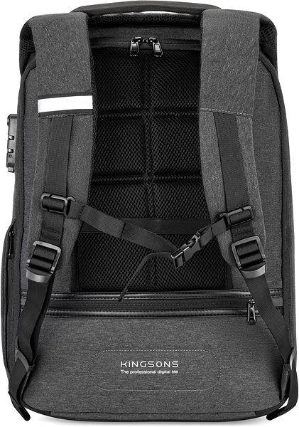 Laptop Backpack Kingsons Anti-theft Backpack Black 15.6