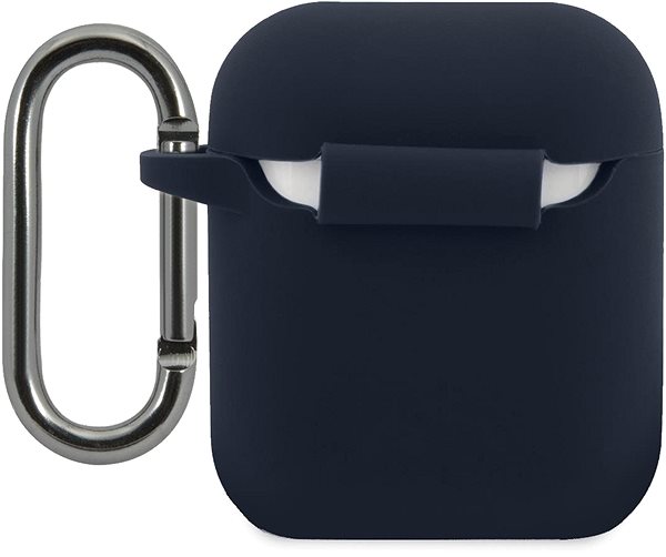 Kopfhörer-Hülle Lacoste Liquid Silicone Glossy Printing Logo Cover für Apple Airpods 1/2 Navy Rückseite
