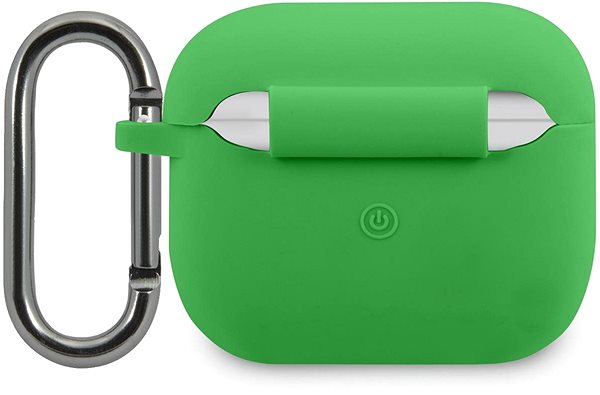 Kopfhörer-Hülle Lacoste Liquid Silicone Glossy Printing Logo Cover für Apple Airpods 3 Green Rückseite