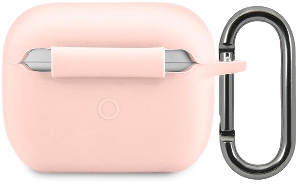 Kopfhörer-Hülle Lacoste Liquid Silicone Glossy Printing Logo Cover für Apple Airpods Pro Pink Rückseite
