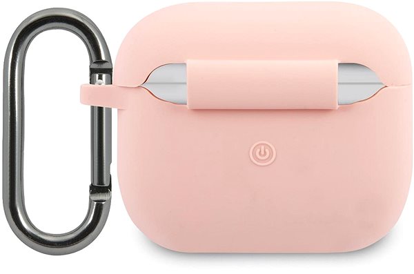 Fülhallgató tok Lacoste Liquid Silicone Glossy Printing Logo Tok az Apple Airpods 3-hoz - Pink Hátoldal