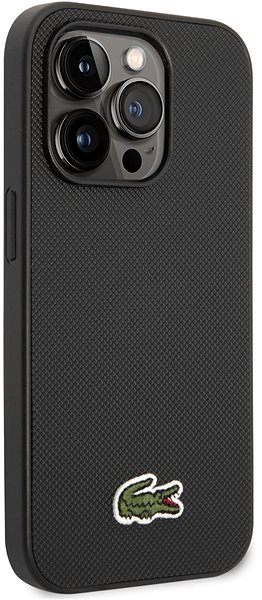 Telefon tok Lacoste Iconic Petit Pique Logo iPhone 14 Pro fekete hátlap tok ...
